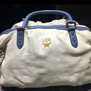 MCM creme leather satchel handbag (Authentic)